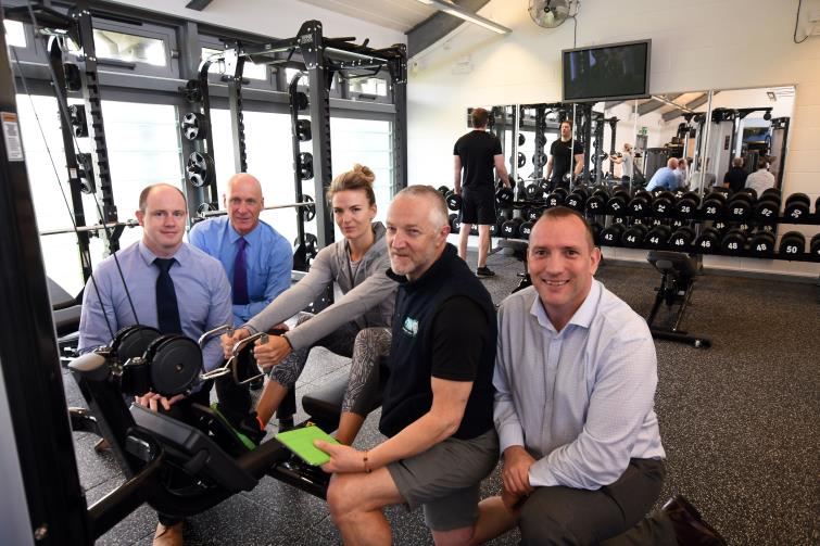 Officials at the ewly-upgraded equipment at Pembroke Leisure Centre